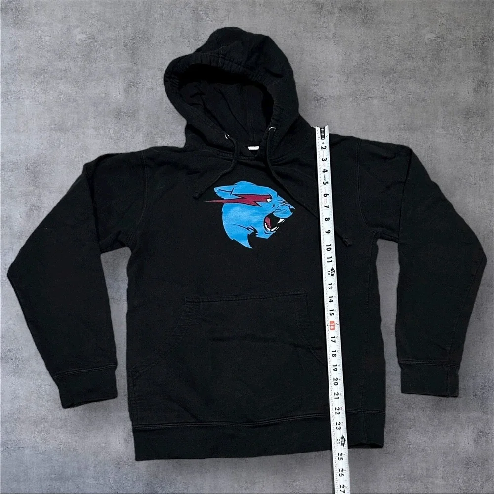 MrBeast‎ Logo Hoodie Black Adult XS/Youth XL Independent Trading Co Cotton Blend